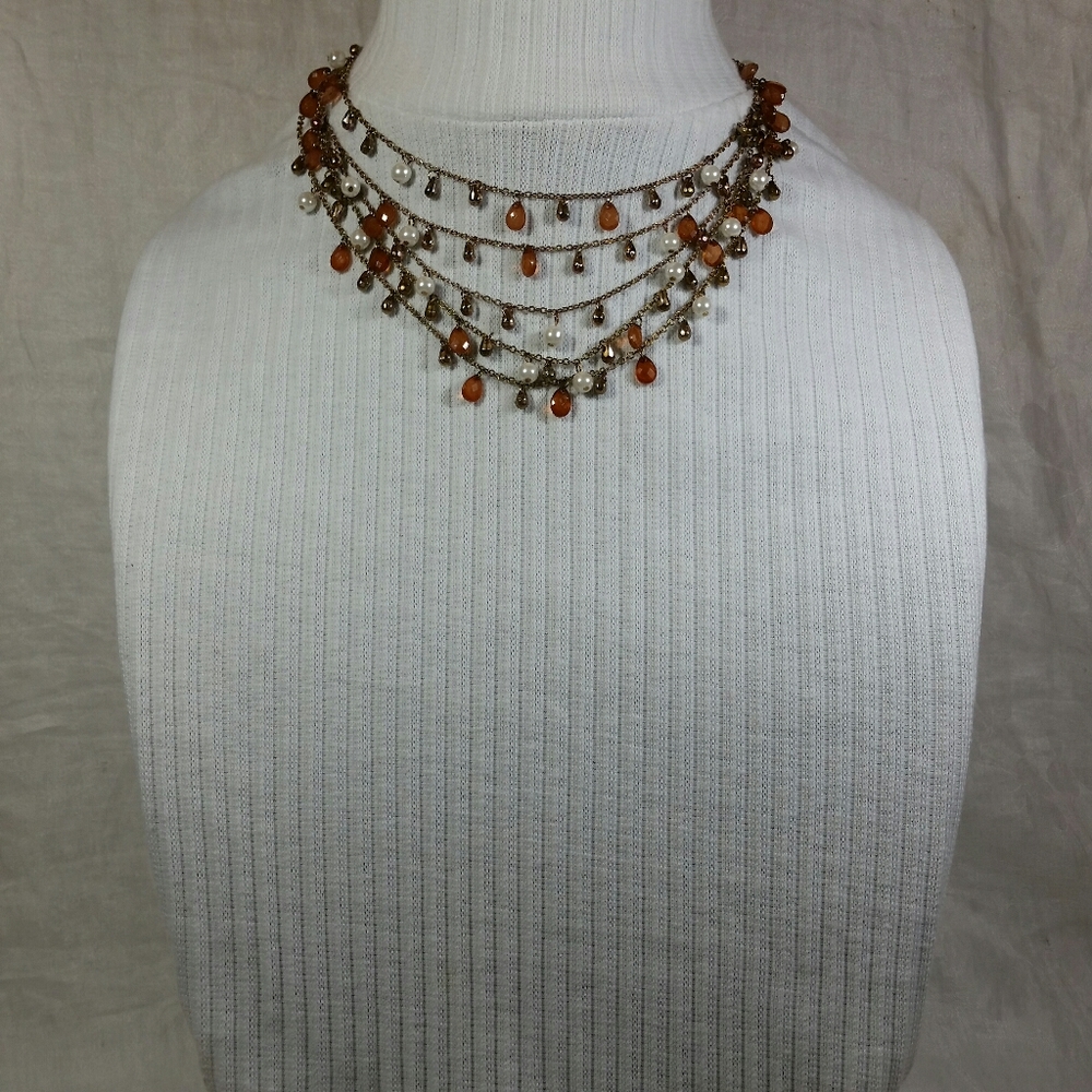 Premier Designs Multi Layer NECKLACE Charm Beads - Picture 3 of 12